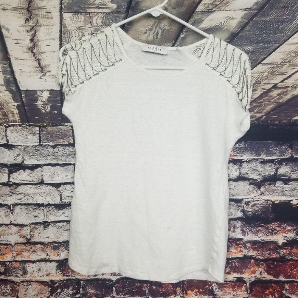 Sandro Paris Linen Blouse